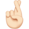 Crossed Fingers - Light emoji on Apple